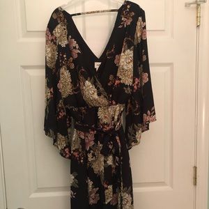 Black and floral Dress